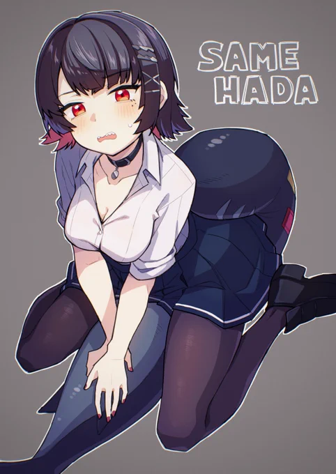描きながら「サメの尻尾はこっちには曲がらんのちゃうか?」ってずっと考えてた 