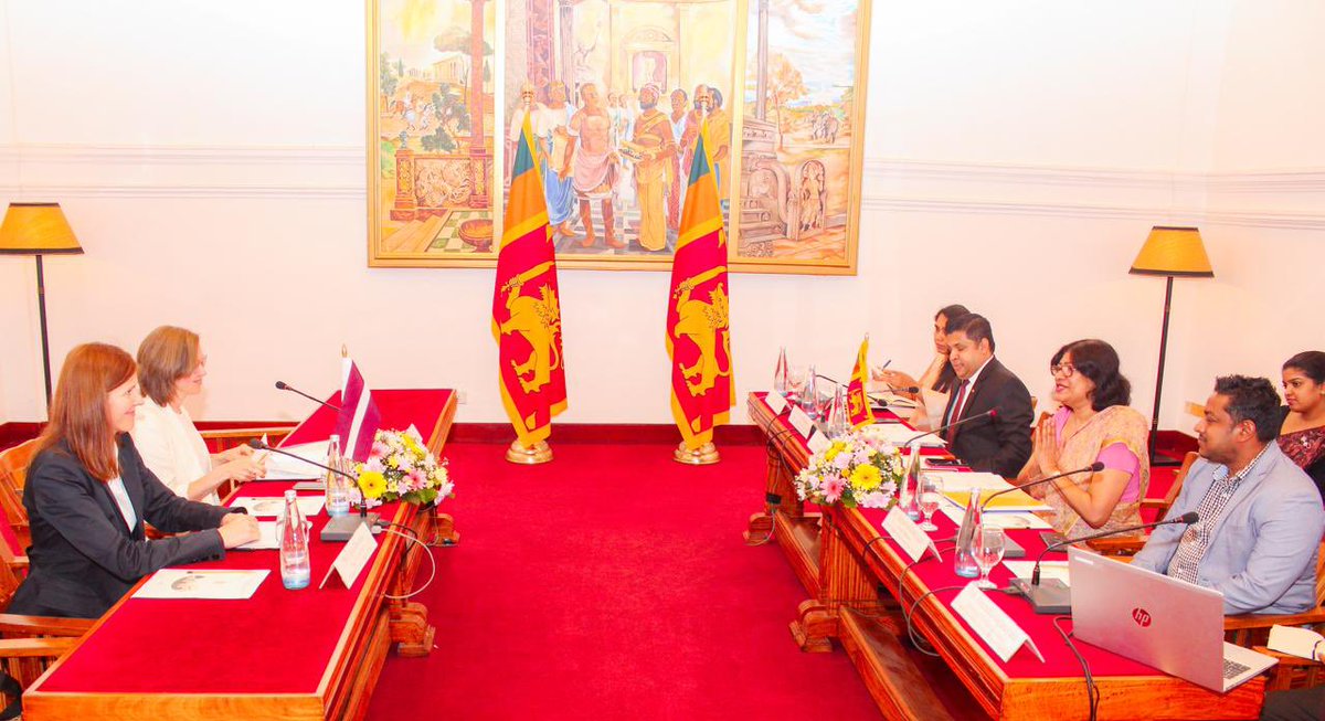 Latvian and Sri Lankan MFAs just hold inaugural political consultations in Colombo. Grateful to Additional Secretary West Gunasekera and her team for the in-depth exchanges on bilateral agenda, regional and global issues.