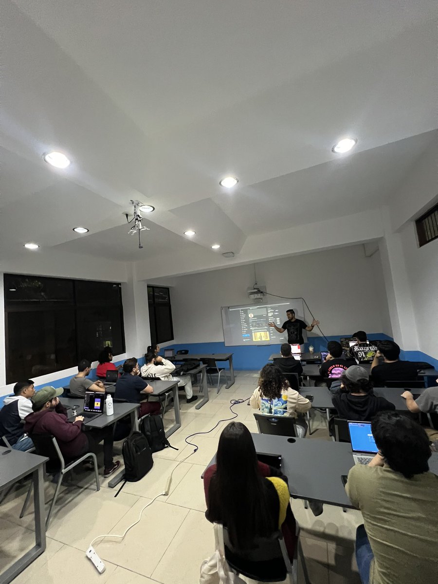 InBestProgram's tweet photo. ZK Tuesday on the Blockchain University Module at @UCenfotec 🔴

ZK Everything with @AndyGuzmanEth 

@PrivacyScaling 

Covered the different types of ZKPs and its use cases!

#zksuperpowers 
ZK Awareness ✅

@RiscZero 
@RiscZeroDevs 
@Optimism 
@ethereum 
@OptimismGrants https://t.co/GqCKAjfhXq