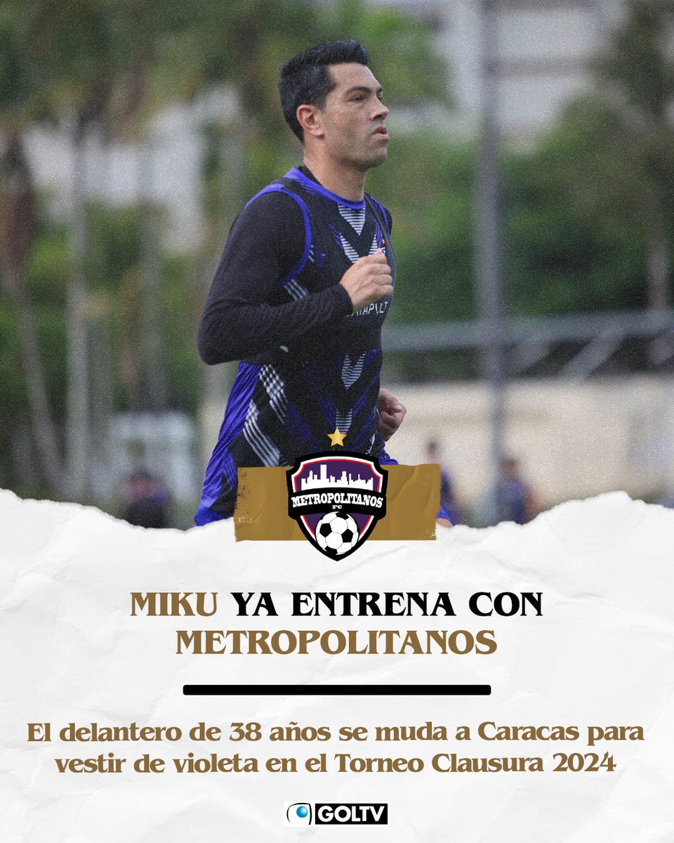 GOLTVVe's tweet photo. Miku Fedor vestirá de violeta en el Clausura 🏆

El delantero de 38 años ya entrena con @Metropolitanos_ luego de tener su primera experiencia en la #LigaFUTVE junto a Academia Puerto Cabello 🔙

Sumó 4 goles y 4 asistencias en 16 partidos ⚽

#NoticiasGOLTV https://t.co/7s3OMinRxY