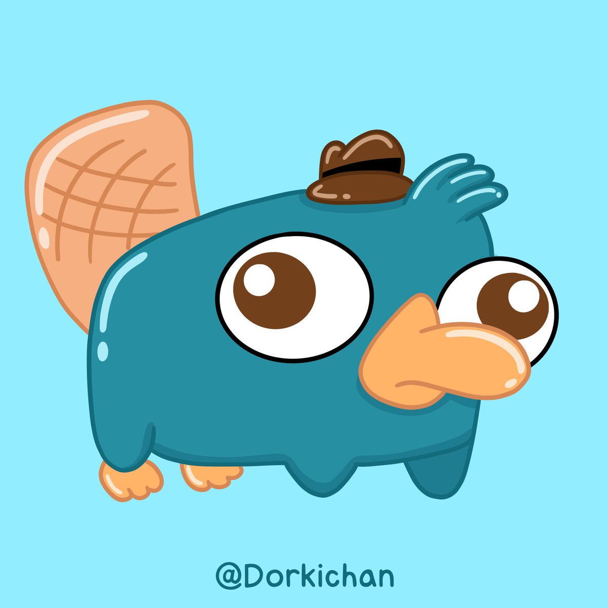 Dorkichan_Shop's tweet photo. Just a regular platypus… or am I? 🕵️‍♂️ 
Stickers, stickersheet and key-chain coming soon! ✨
#secretagentlife #perrytheplatypus #phineasandferb
#fanart #kawaii #platypus #dorkichan https://t.co/vejHp7aBcF