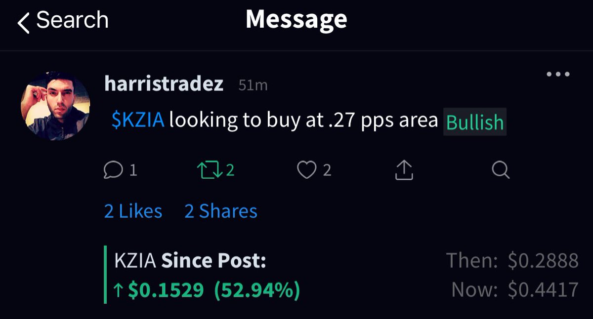 HarrisHollowell's tweet photo. $KZIA bought .27 and took it all the way up to .45 pps! Join the team that’s always looking for the best possible plays!!! $ap $naas $qh $Lucy https://t.co/tYAQ9jrxbB