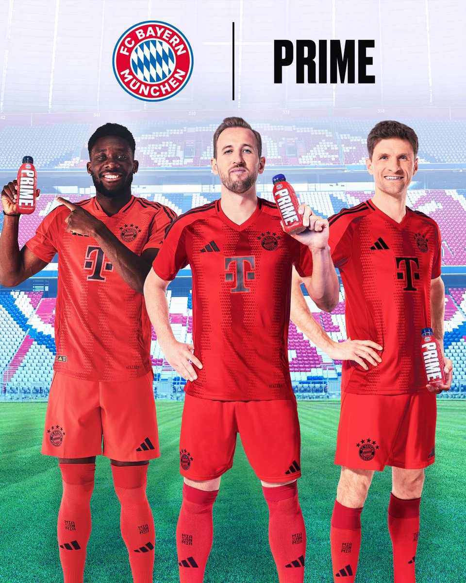 PrimeHydrate's tweet image. FC Bayern stays hydrated with @PrimeHydrate 
 
@FCBayern Collab bottle out now 🇩🇪