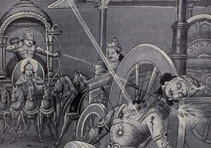 psychobndai's tweet photo. Detailing in #Valimai:

In Mahabharata lord Krishna betrayed karnan. arjuna decapitated karnan by astra so he died fall aside on chariot wheel.

Same here, his own brother betrayed and strike him in head,he fall under bus wheel.

H.vinoth detailing.
#VidaaMuyarchi  #GoodBadUgly https://t.co/XMdnMjT7TM