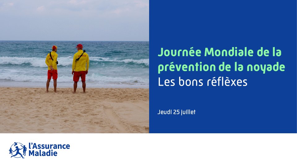 🌊 Journée mondiale de prévention de la noyade, rappelons les gestes essentiels. Surveillez de près vos enfants, nagez dans les zones protégées et prévenez un proche dès que vous allez vous baigner. Plus d’infos : bit.ly/3Rr7qwJ