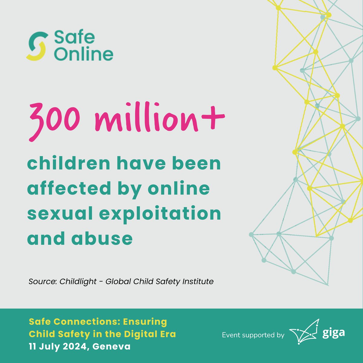 UNICEF Innocenti (@unicefinnocenti) on Twitter photo 🌍 With 2.2 billion children online, their safety is paramount.
✨ Join <a href="/SafeOnlineFund/">Safe Online</a> and @GigaGlobal in Geneva on July 11 to explore innovative child safety solutions. Watch this space!
#DisruptingHarm #SafeOnline 🌍 With 2.2 billion children online, their safety is paramount.
✨ Join <a href="/SafeOnlineFund/">Safe Online</a> and @GigaGlobal in Geneva on July 11 to explore innovative child safety solutions. Watch this space!
#DisruptingHarm #SafeOnline