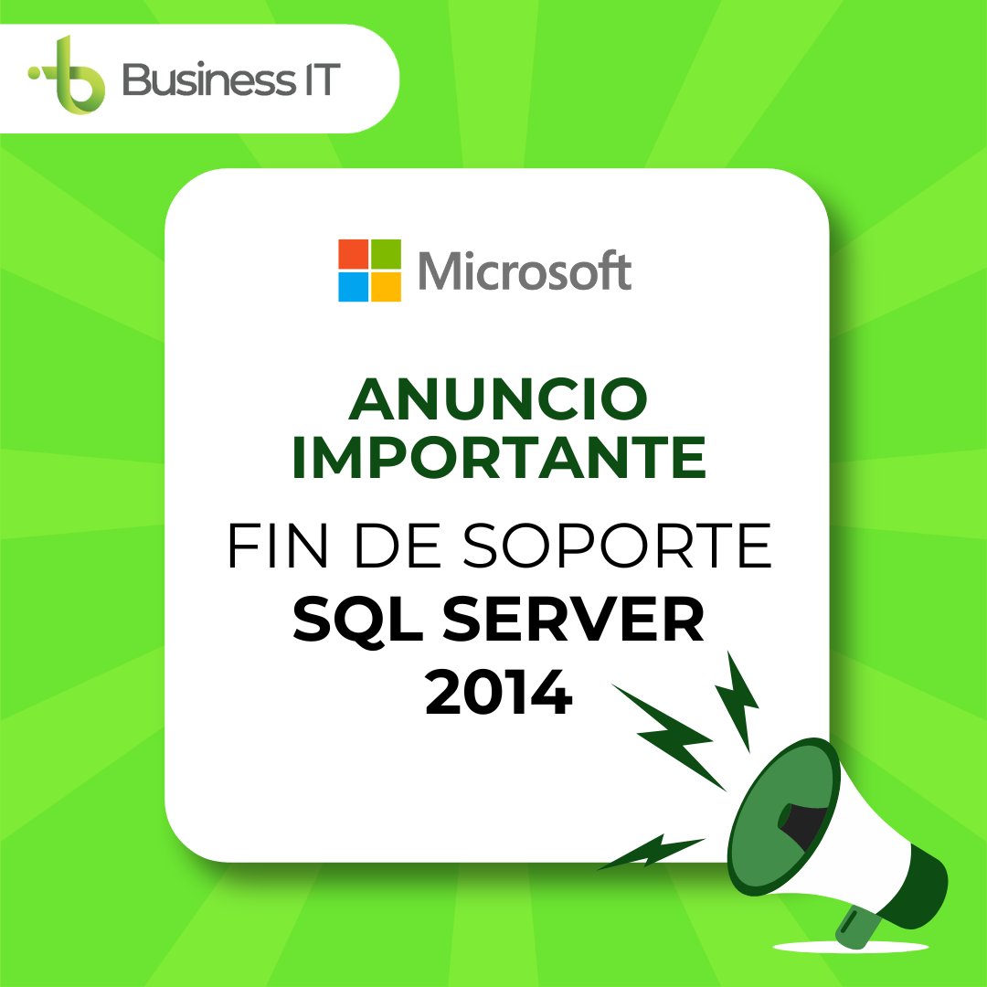 GrupoBusinessIT's tweet image. 🚨 ¡SQL Server 2014 ya no cuenta con soporte! Microsoft ofrece Actualizaciones de Seguridad Extendidas (ESU) para seguir protegido. Contáctanos para más información: expertos@grupobusiness.it 💬 #SQLServer2014 #Seguridad #Actualizaciones #BusinessIT #HazElCambio