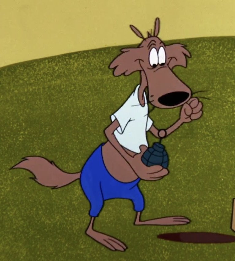 FictionalWolves's tweet image. Charles M. Wolf (Looney Tunes- Hare-Less Wolf)