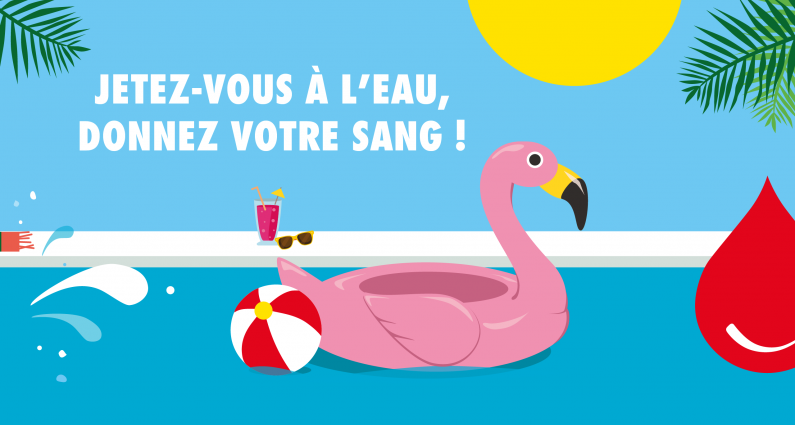 Cet été jetez-vous à l’eau, donnez votre sang. Dans l’Indre des collectes mobiles ont lieu près de chez vous et toute l’année la Maison du don du Châteauroux vous accueille les mardis, vendredis et samedis. Prenez-rendez-vous ! efs.link/lieux