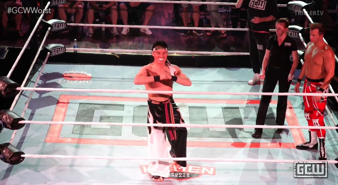 MikeGuylee's tweet photo. Mike Bailey vs. Kerry Morton
I've been waiting for this pairing in a singles match for ages and now it finally became a reality!!!
Absolut brilliant start and the whole match continued strong! Worth the wait!!!
Aaaand ... we need more Kerry F'n Morton in G-DUB!!!
#GCWWorst https://t.co/NKrzwJBp7O