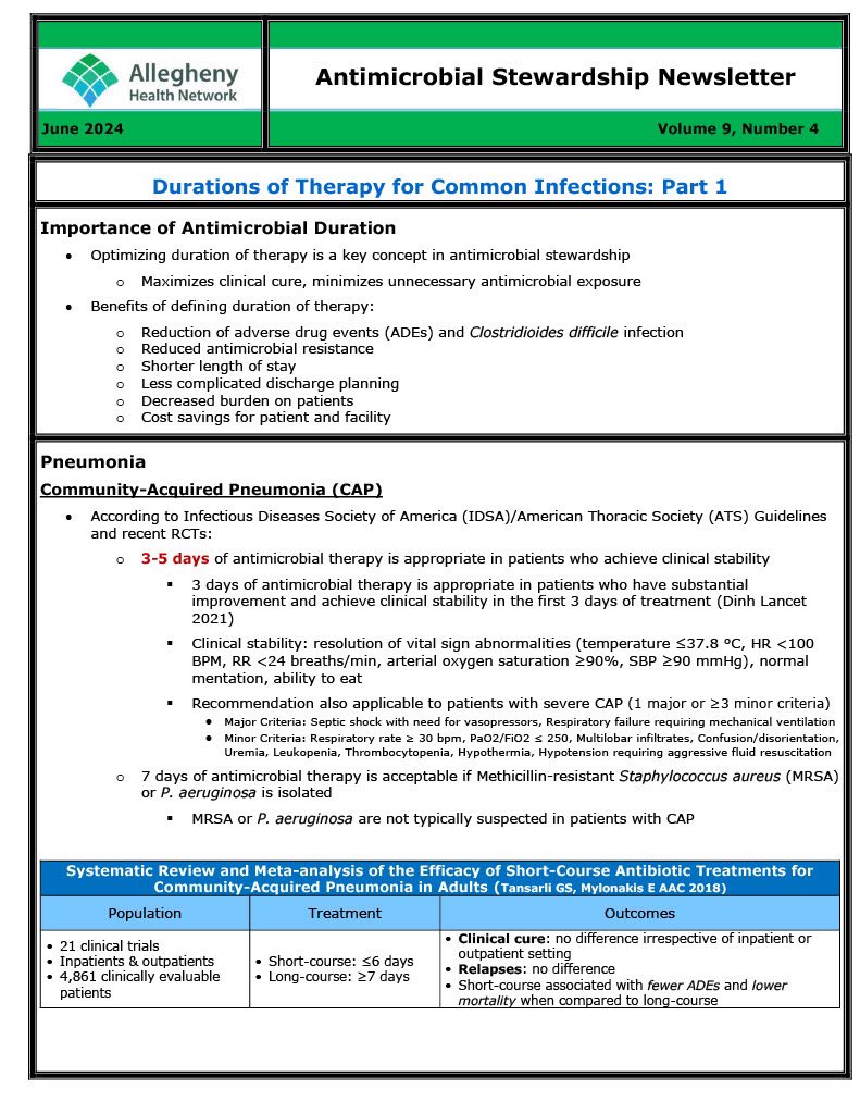 AHN Infectious Disease/Critical Care Medicine tweet media
