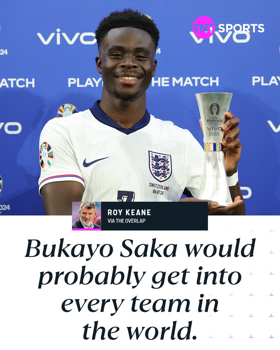 footballontnt's tweet image. The highest of praise for Bukayo Saka 🙌