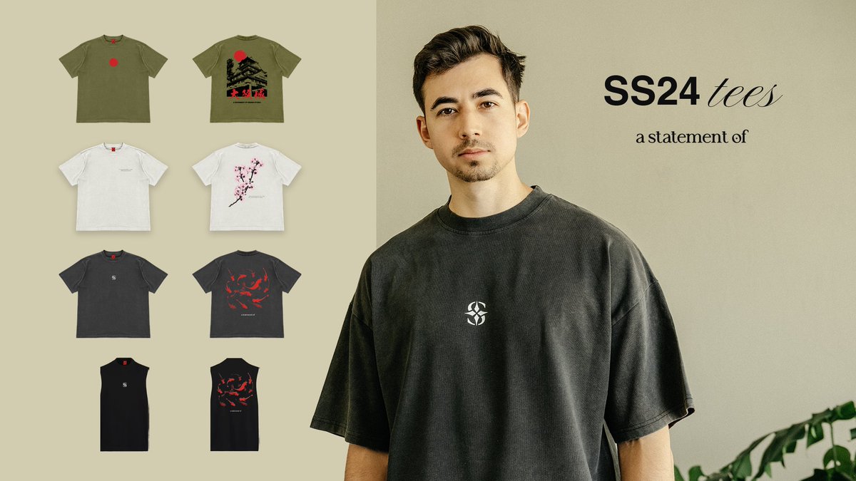 a statement of SS24 Tees — Available now

Link in bio