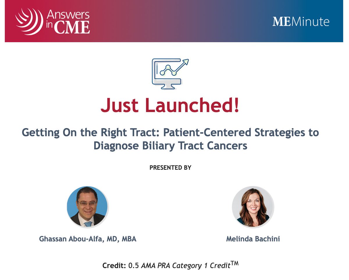 curecc's tweet image. 🚀Just Launched!

🆕 Check out  "Getting On the Right Tract: Patient-Centered Strategies to Diagnose Biliary Tract Cancers," a new CME opportunity presented by @GABOUALFA and @melinda_bachini.

Learn more here 👉 answersincme.com/CKZ.
#GetYourAnswersInCME #AiCME #cureCCA