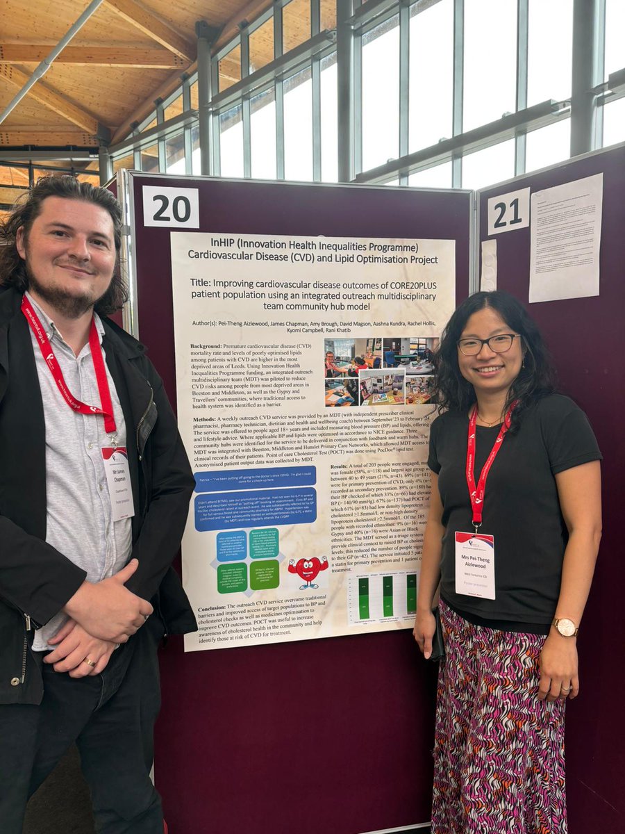 Presenting INHIP and STF lipid projects at Heart UK conference with the team 
#hukconf #lipids
<a href="/MedsOptLeeds/">Medicines Optimisation Team - Leeds</a> <a href="/DrRaniKhatib/">Dr Rani Khatib FESC</a> <a href="/abi_hell/">Abi Barrowcliff</a> <a href="/AliaAwni1/">Alia Awni</a> <a href="/selgpgroup/">S&E Leeds GP Group</a> <a href="/harrietsmith23/">Harriet</a> <a href="/heartukcharity/">HEART UK</a>