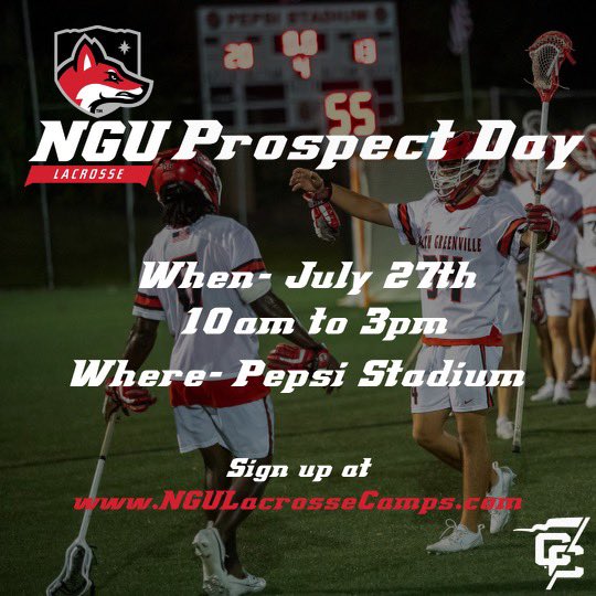 Just over two weeks to our summer Prospect Day!  Come compete!!

Check the link in our bio or hit up ngulacrossecamps.com

#BuildingTradition
