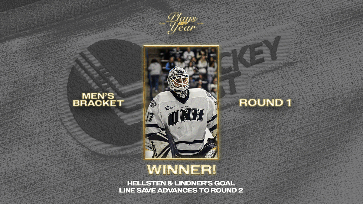 UNH's goal line save advances to Round 2!

<a href="/UNHMHOCKEY/">UNH Men's Hockey</a> 
#HEPlaysOfTheYear