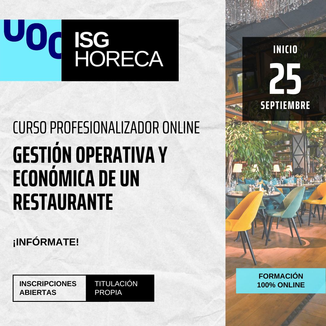 Nos centramos en la aplicación de métodos que permitan realizar un análisis óptimo de los indicadores para la toma de decisiones eficaces y eficientes en la gestión de un restaurante hashtag#UOC hashtag#gestion hashtag#Operaciones hashtag#ISGHORECA lnkd.in/ddb-tKgf