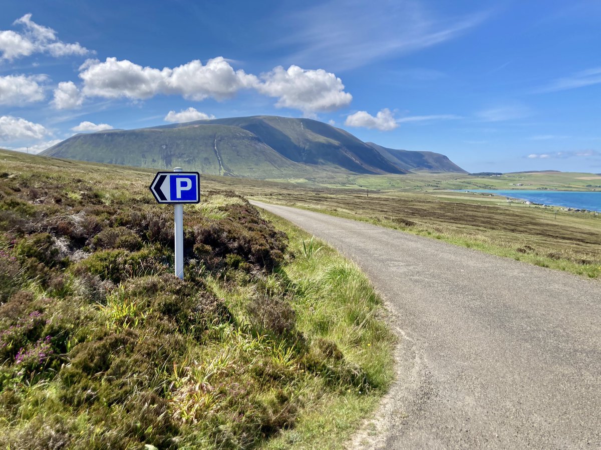 One for <a href="/ParkingReview/">Parking Review</a> - incongruous parking signs. Near Linksness, Hoy, Orkney.