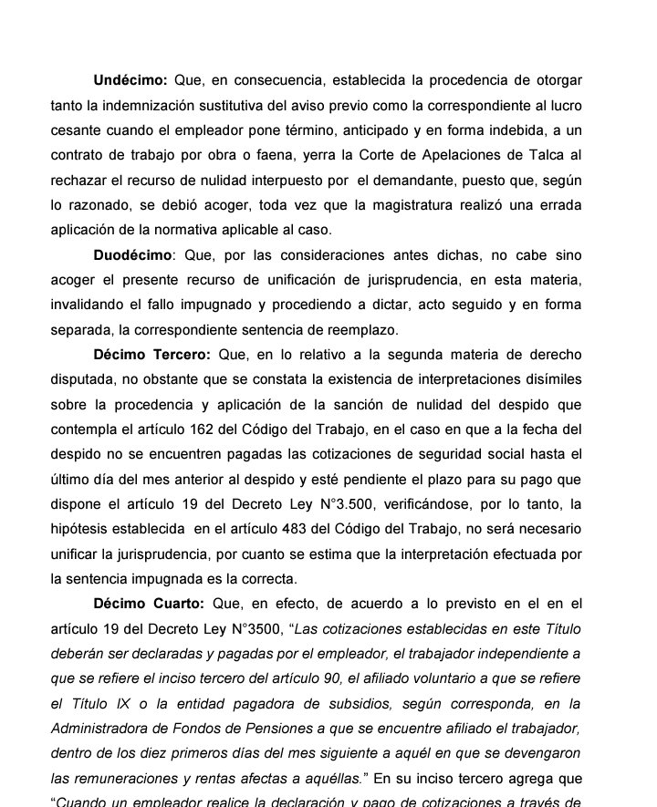 migueldowney's tweet photo. Corte Suprema reitera que indemnización por lucro cesante por término anticipado de un contrato por obra o faena es compatible con la indemnización sustitutiva de aviso previo

Rol 171.809-22 https://t.co/lrVro0Xlhd
