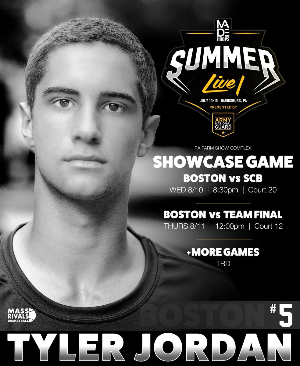 Tyler Jordan (@tylerjordan2026) on Twitter photo Upcoming games at <a href="/madehoops/">MADE Hoops</a> Summer Live in Harrisburg, PA
Today: Wed. 8/10 at 8:30pm on Court 20
Thurs. 8/11 at 12pm on Court 12
+ More Games this weekend Upcoming games at <a href="/madehoops/">MADE Hoops</a> Summer Live in Harrisburg, PA
Today: Wed. 8/10 at 8:30pm on Court 20
Thurs. 8/11 at 12pm on Court 12
+ More Games this weekend