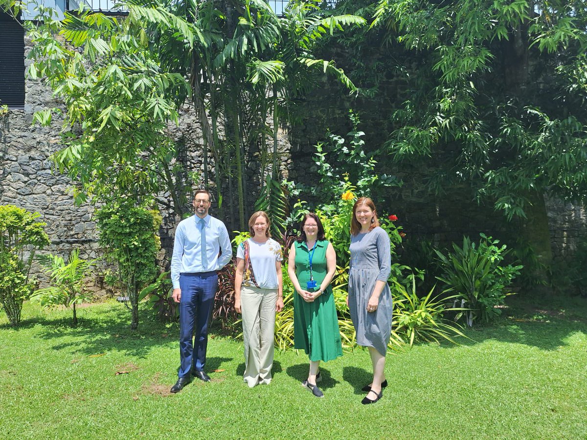 Visiting Sri Lanka met Deputy Head of <a href="/EU_in_Sri_Lanka/">EU in Sri Lanka</a> Lars Bredal, Chargé d’Affaires a.i. <a href="/FranceinColombo/">French Embassy in Colombo 🇫🇷🇪🇺</a> Marie-Noëlle Duris and Deputy High Commissioner <a href="/UKinSriLanka/">UK in Sri Lanka 🇬🇧🇱🇰</a> <a href="/LisaFCDO/">Lisa Whanstall</a> and their teams. Many thanks, dear colleagues, for sharing your valuable insights!