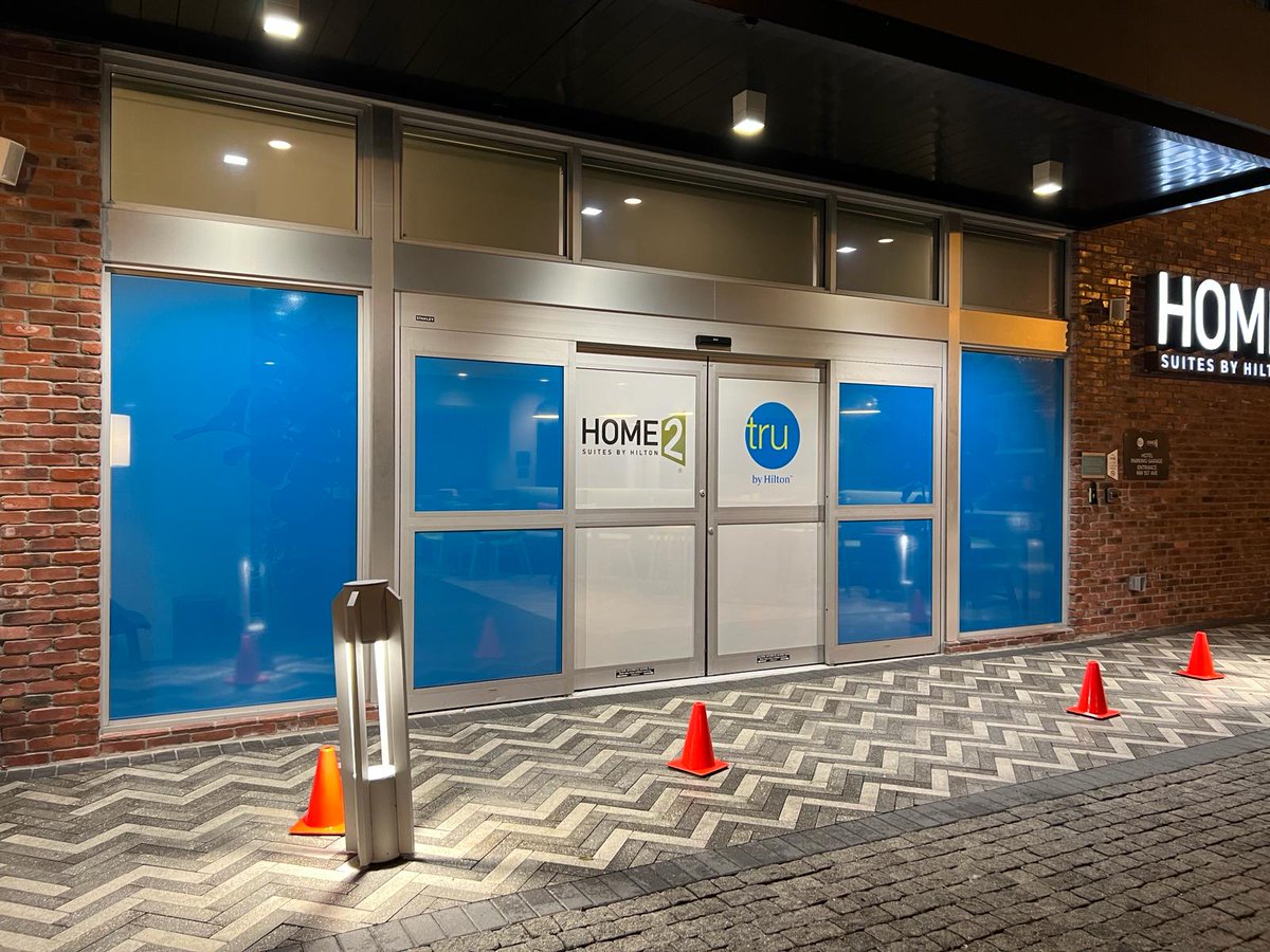 thetintteam's tweet photo. Absolutely thrilled to showcase our latest project: This install was done after hours to avoid foot traffic at this busy Hilton Location in Fort Lauderdale.. We installed Window Graphics at Tru Hilton Fort Lauderdale.

954-798-8468
https://t.co/p5aHom2QH4

#tint #windowtint https://t.co/JohrrgOmD5