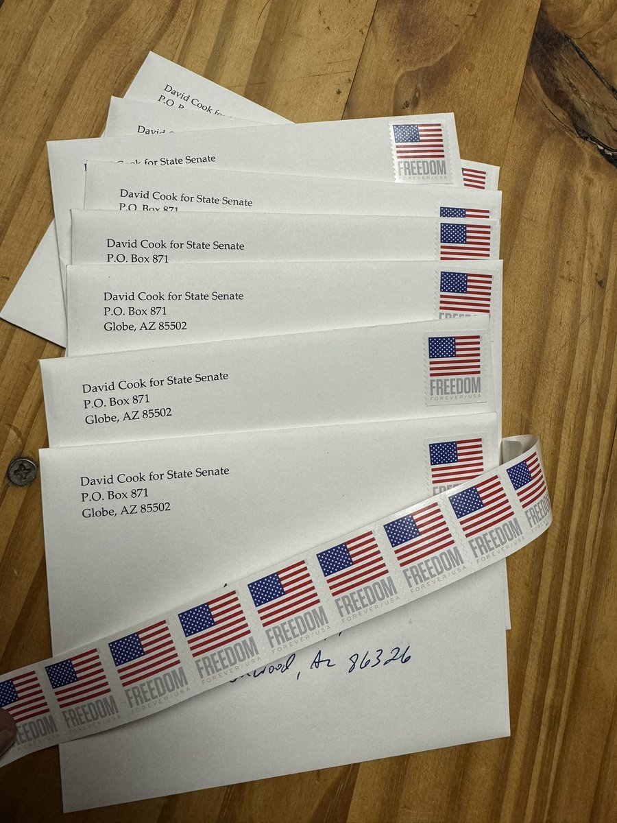 RepDavidCook's tweet photo. Have to get going and get to work. Here are today’s batch of “Thank You” cards headed to the post office.  It is very humbling to see all of the support for Senate.  #FromHereForHere #DavidCookForStateSenate https://t.co/YNEI1e4o7m