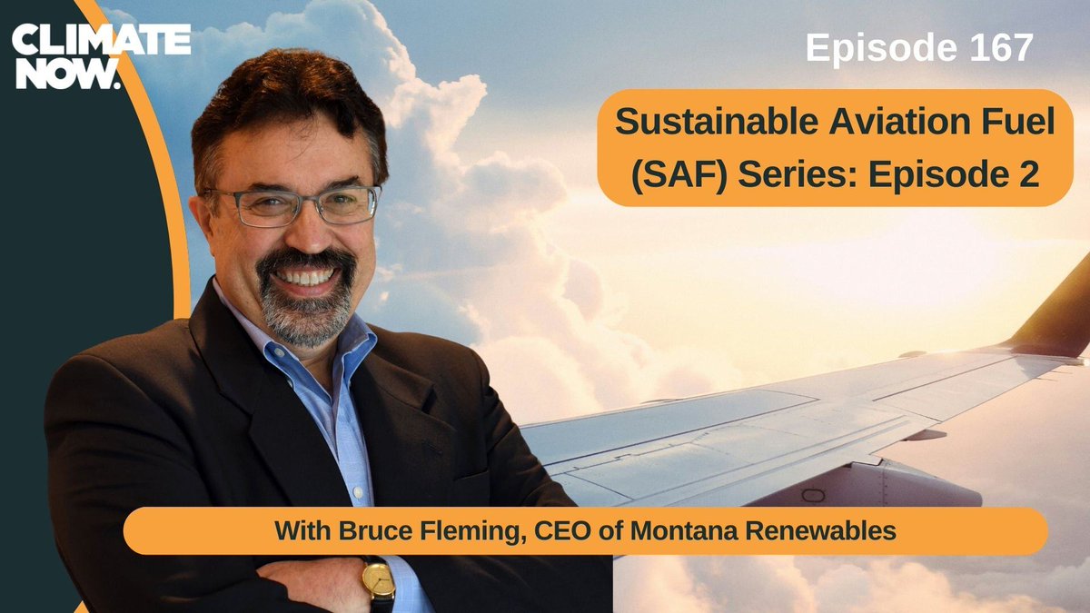 weareclimatenow's tweet photo. 🎧🎙️NEW SERIES - SUSTAINABLE AVIATION FUEL

Episode two out now!
https://t.co/uzKRmfcok7

Bruce Fleming, Executive Vice President of Calumet Specialty Products Partners and CEO of Montana Renewables discusses the biofuel industry, Montana Renewables' facility, and more. https://t.co/lvnpFTzYxA