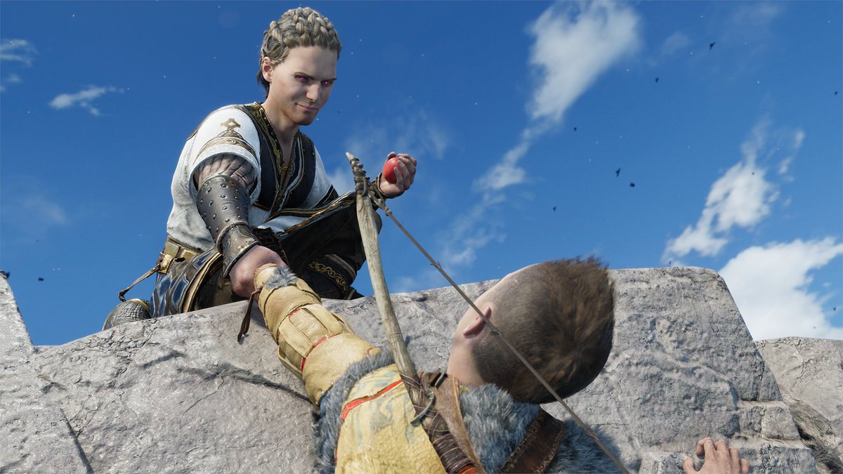 "So... what part of the enormous wall made you think, 'oh, visitors must be welcome?'"

🍎 #GodOfWarRagnarok