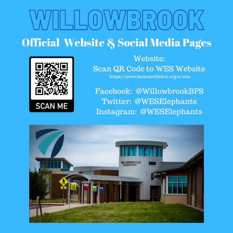 📢 Stay Connected with Willowbrook Elementary! 📢

#WillowbrookWay #Willowbrook #WillowbrookElementary #StayConnected #BackToSchool #FollowUs #Community