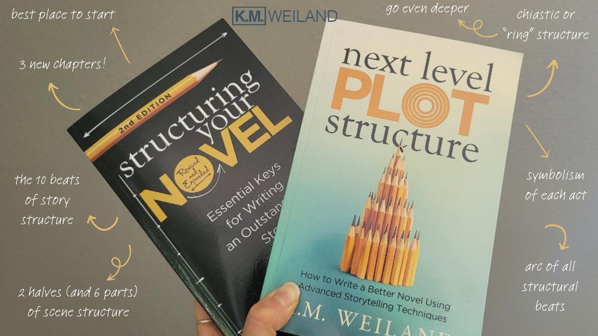 KMWeiland's tweet image. What's the difference between my two books on plot structure?

📘 Structuring Your Novel lays the foundation for a solid plot arc.
📙 Next Level Plot Structure offers deeper insights into symmetry and symbolism

wp.me/p3QOd2-8Zw
#StructuringYourNovel #plot #storystructure