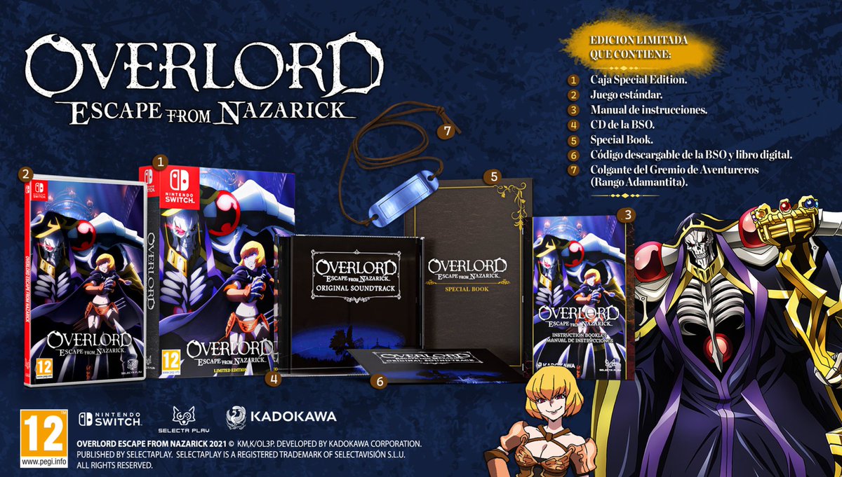 wakkapoficial's tweet photo. ¡Lanzamos nuevo #Sorteo junto a @SelectaPlay!

Consigue una edición coleccionista de Overlord Escape From Nazarick para Nintendo Switch

Para participar:  
🔁RT a este post 
🚶Sigue a @WakkapOficial y @SelectaPlay 

Válido para residentes en España
 
Termina el 19/07/2024 https://t.co/bIDcoLKGRC