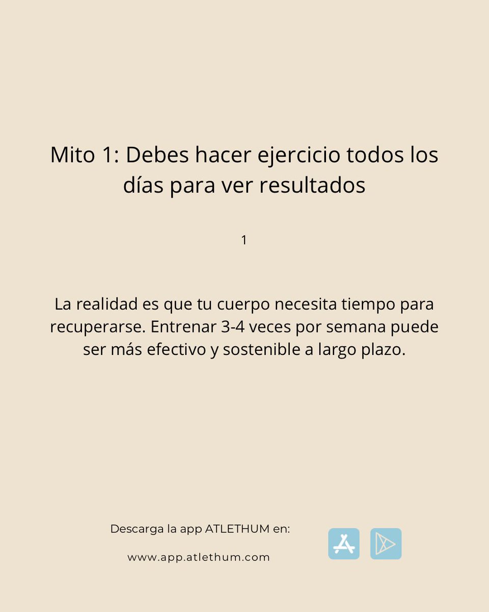 atlethum's tweet photo. Hoy conocerás 5 mitos que mucha gente cree que son importantes pero en realidad no tanto. Además saber esto te permitirá conocer más tu cuerpo y mejorar tu rendimiento deportivo https://t.co/OFaRqRltTO