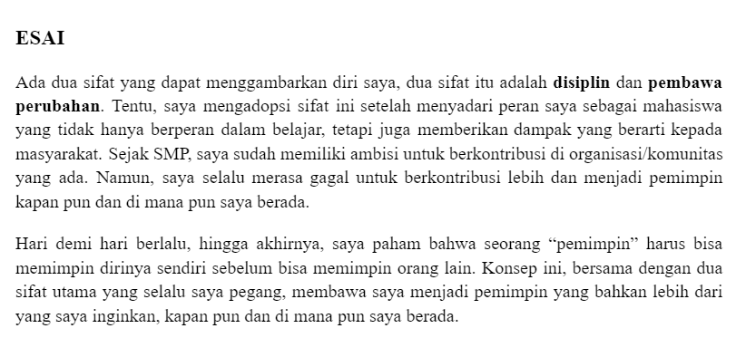 ahnafau's tweet photo. Ini awalan esaiku yg kupakai buat beasiswa JFLS (akhirnya lolos)

Aku mau share full-nya (gratis), ada yang mau baca? Boleh reply dulu ya👀