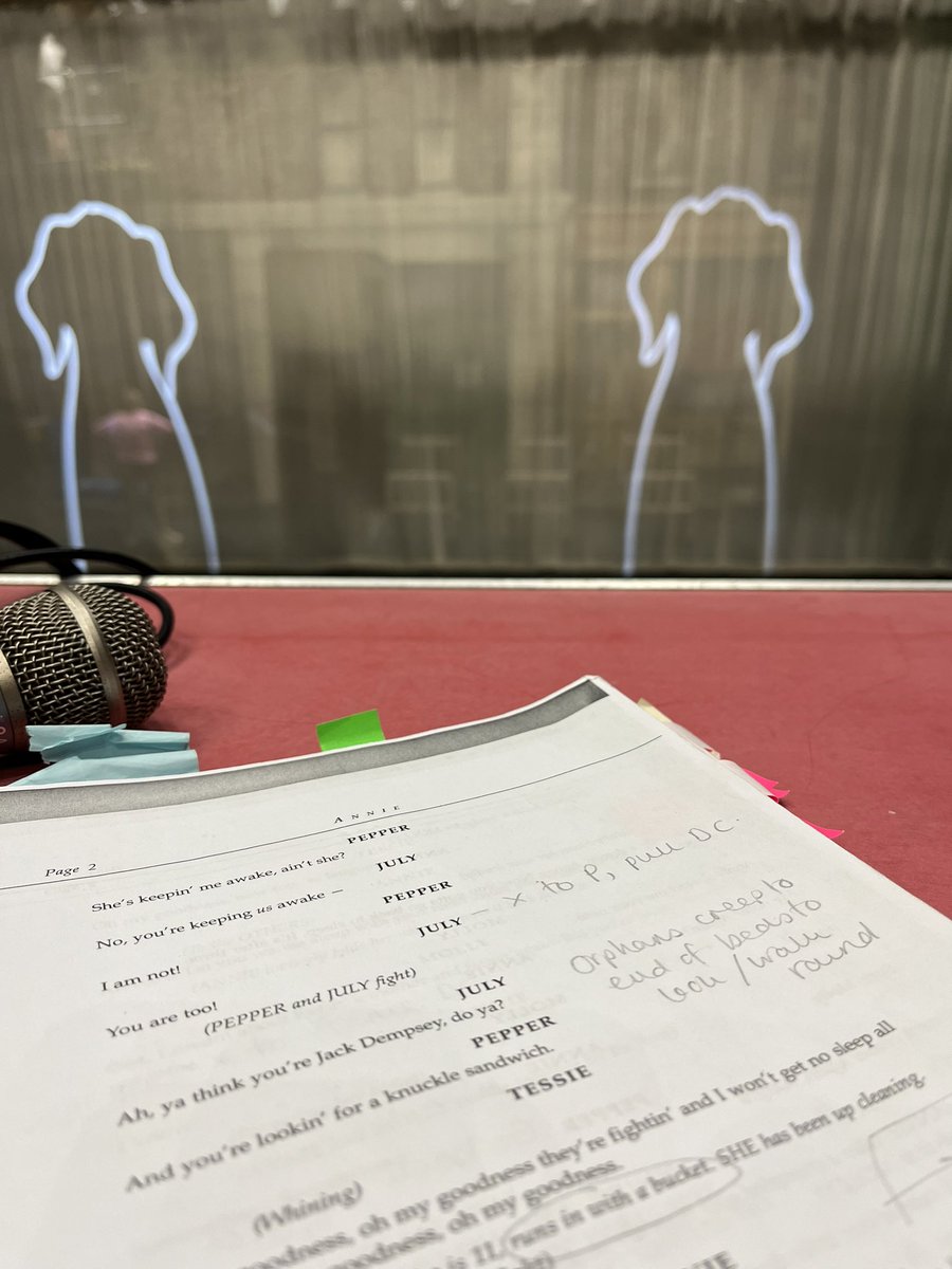 THPerforms's tweet image. Annie Lighting plot day! This is always one of our favourite days in a show run - the moment when a show starts looking less like a rehearsal and more like a real production. Not long now to grab your tickets… thorndenhall.co.uk 🐕🇺🇸