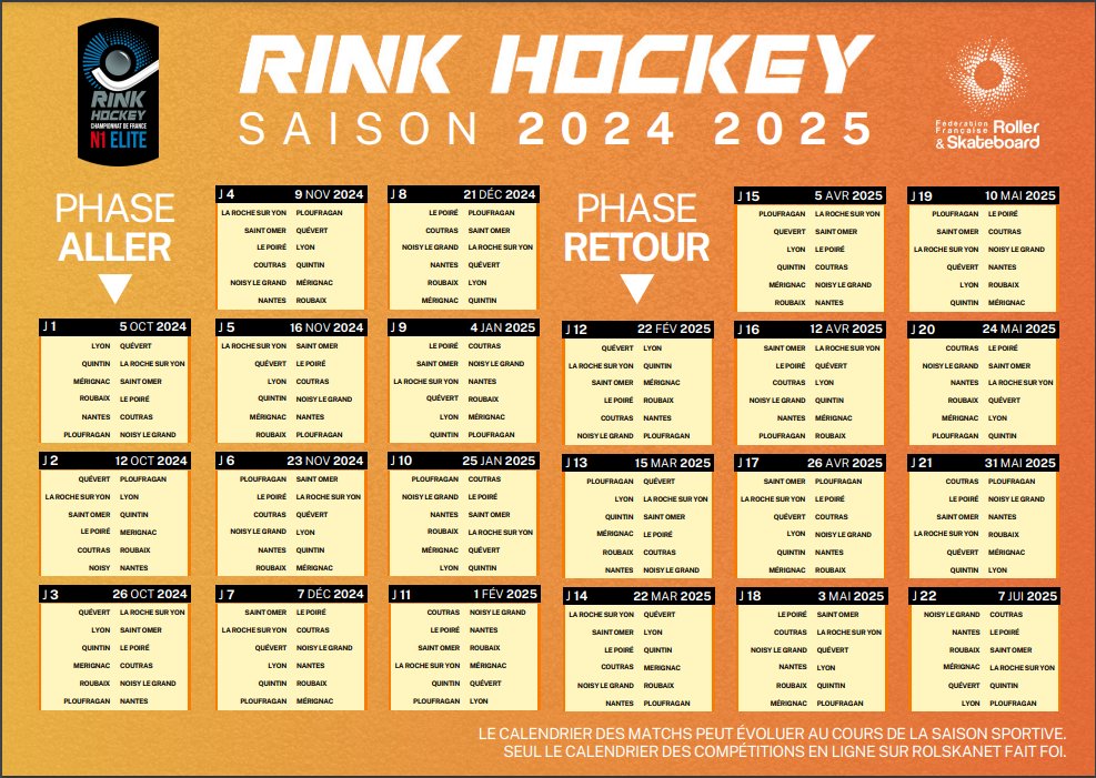 𝗖𝗔𝗟𝗘𝗡𝗗𝗥𝗜𝗘𝗥 𝗡𝟭 𝟮𝟬𝟮𝟰-𝟮𝟬𝟮𝟱 🗓

Voici le calendrier de nos rouges et noirs pour la saison prochaine 👊

𝗔𝗟𝗟𝗘𝗭 𝗟𝗔 𝗩𝗘𝗡𝗗𝗘𝗘𝗡𝗡𝗘 🔴⚫️