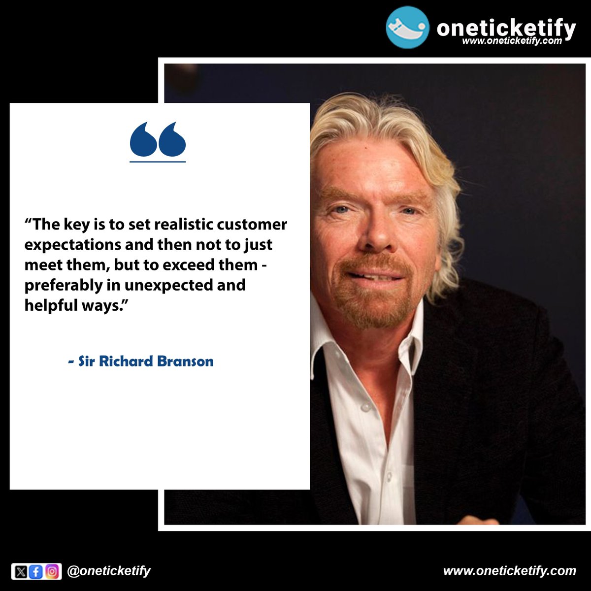 Oneticketify's tweet photo. Just as Sir Richard Branson have said; we also are set to not only meet customers realistic expectations but to exceed them in unexpected and helpful ways. https://t.co/1Yq8BSObKm