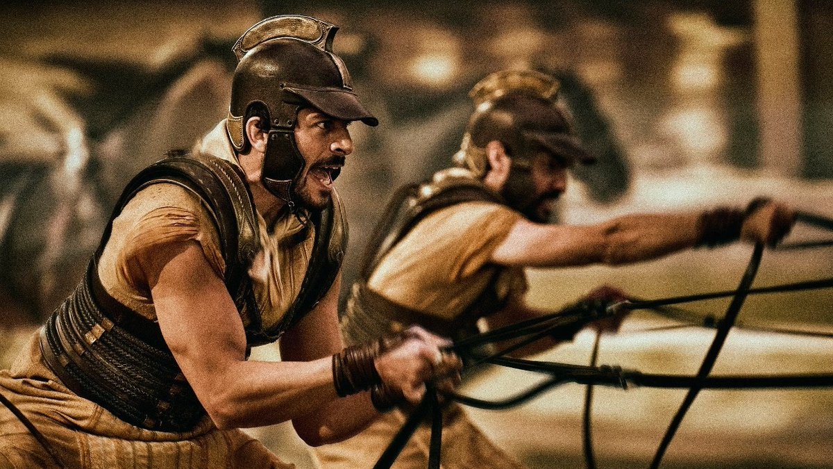 IGN's tweet photo. Peacock returns to #SDCC in a big way this month. Get the scoop on their two show panels, an epic chariot race activation, and plans to stream the Opening Ceremony of the #ParisOlympics to attendees: https://t.co/O9WeUw71EP

#ThoseAboutToDie #Teacup @peacock https://t.co/CWNfSHTG0k