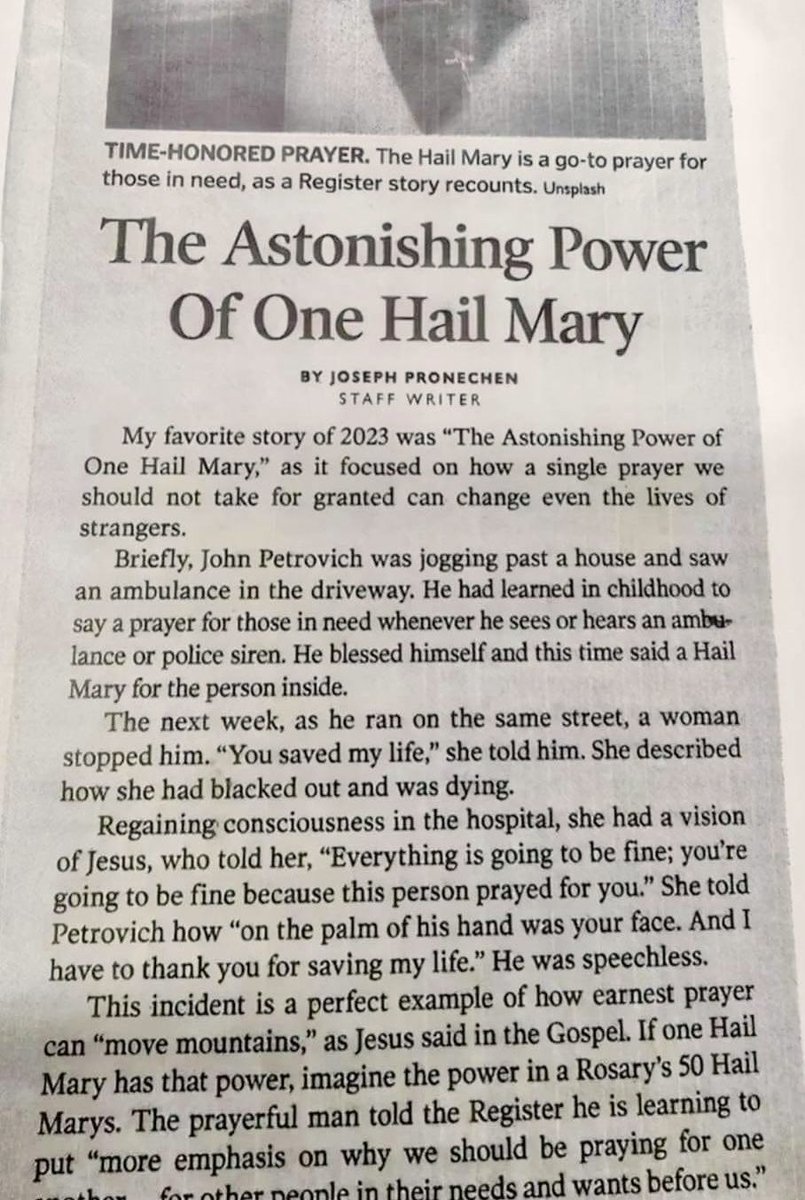 🕊️The Powerful Story of One Hail Mary🕊️