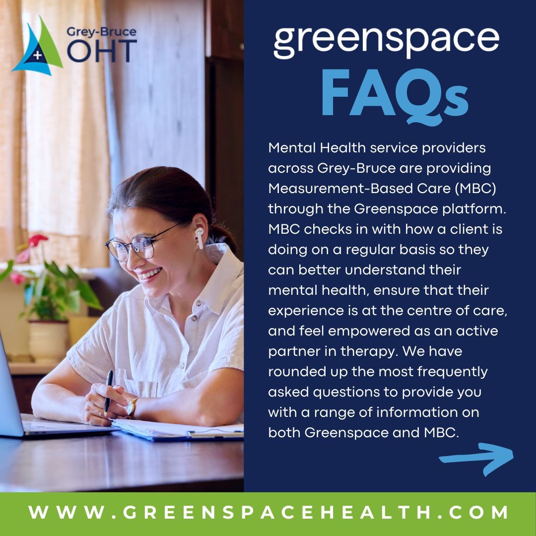 greybruce_oht's tweet photo. 🧠 Mental Health service providers in Grey-Bruce are enhancing care through the Greenspace platform. Swipe to find answers to the most frequently asked questions. 🌿

#MentalHealth #MeasurementBasedCare #Greenspace #Empowerment #GBOHT #OHT #OntarioHealthTeam https://t.co/vT6Wwz2Uou