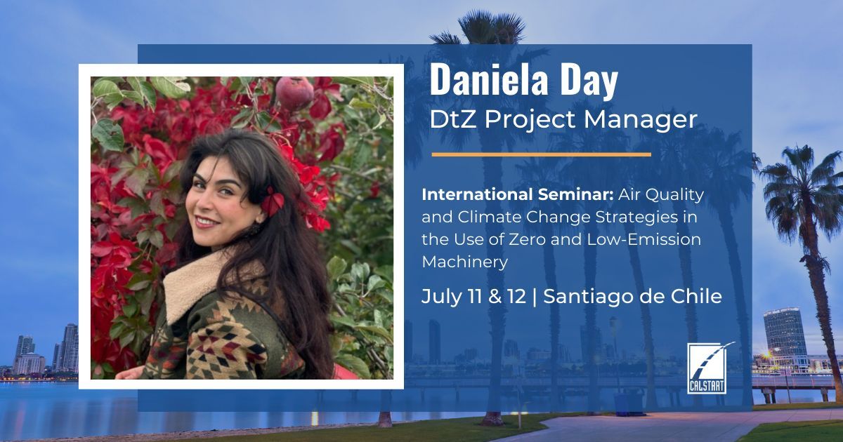 We're thrilled to announce that Danila Day, Project Manager at Drive to Zero, will be a guest speaker at the International Seminar on Air Quality and Climate Change Strategies in the Use of Zero and Low-Emission Machinery in #Chile!

Learn more here: buff.ly/45xwnfL