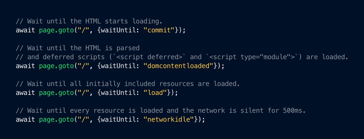 New on the <a href="/checklyHQ/">Checkly</a> blog from yours truly: If you're writing Playwright scripts, you might want to check how you're using `page.goto`. You could speed up your tests quite a little bit. 😉

checklyhq.com/blog/why-page-…