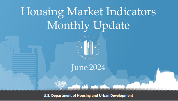 HUDUSERnews's tweet photo. Just released! The National Housing Market Indicators report for June 2024 shows that the inventory of homes for sale continued to increase for new and existing homes. Read or download the report on #HUDUser: https://t.co/QYzjnDTgoL https://t.co/ebJXHVnhyx