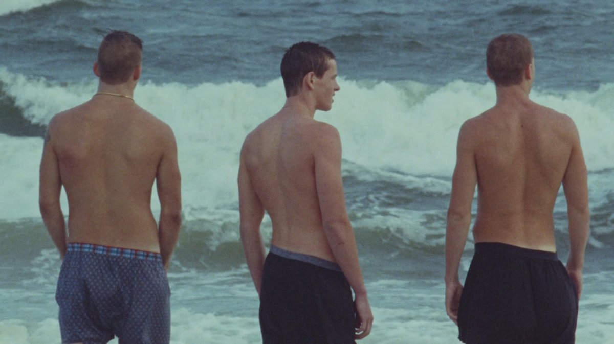 Metrograph's tweet photo. BEACH RATS (2017), Eliza Hittman's poignant film, stars Harris Dickinson in his breakthrough role. Set in seaside South Brooklyn, it beautifully explores self-discovery and sexual identity with intimate, atmospheric 16mm photography. Screening at Metrograph starting July 12th. https://t.co/qDHmbkCnfb