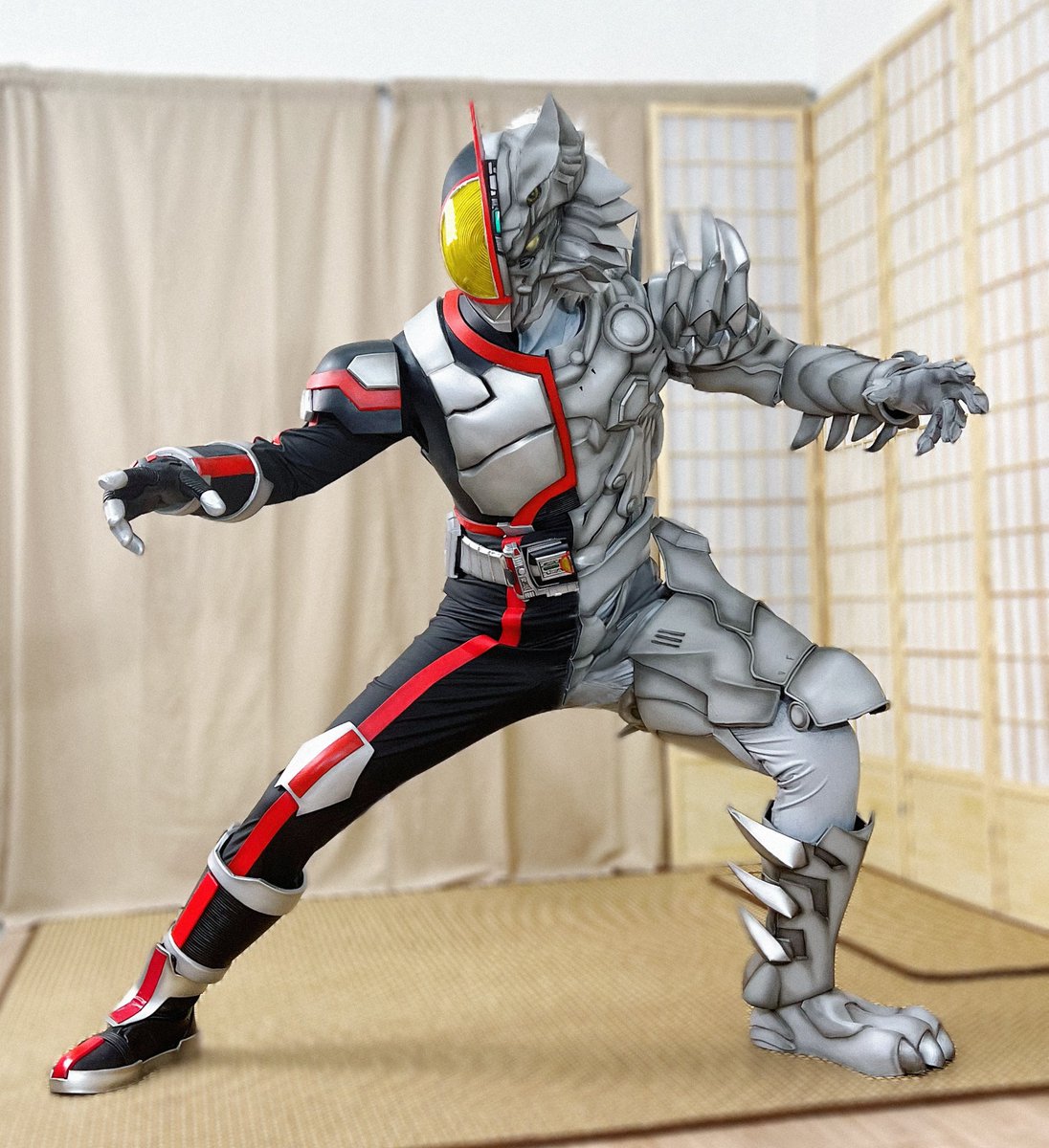 ZONNYLEE's tweet photo. 假面骑士555 Faiz x Wolf Orphnochs (狼型奥菲 costest 

#仮面ライダー555 #假面骑士 #cosplay #Faiz #仮面ライダ #kamenrider #kamenriderfaiz #kamenrider555
#Orphnochs https://t.co/KGKQ46WQeW