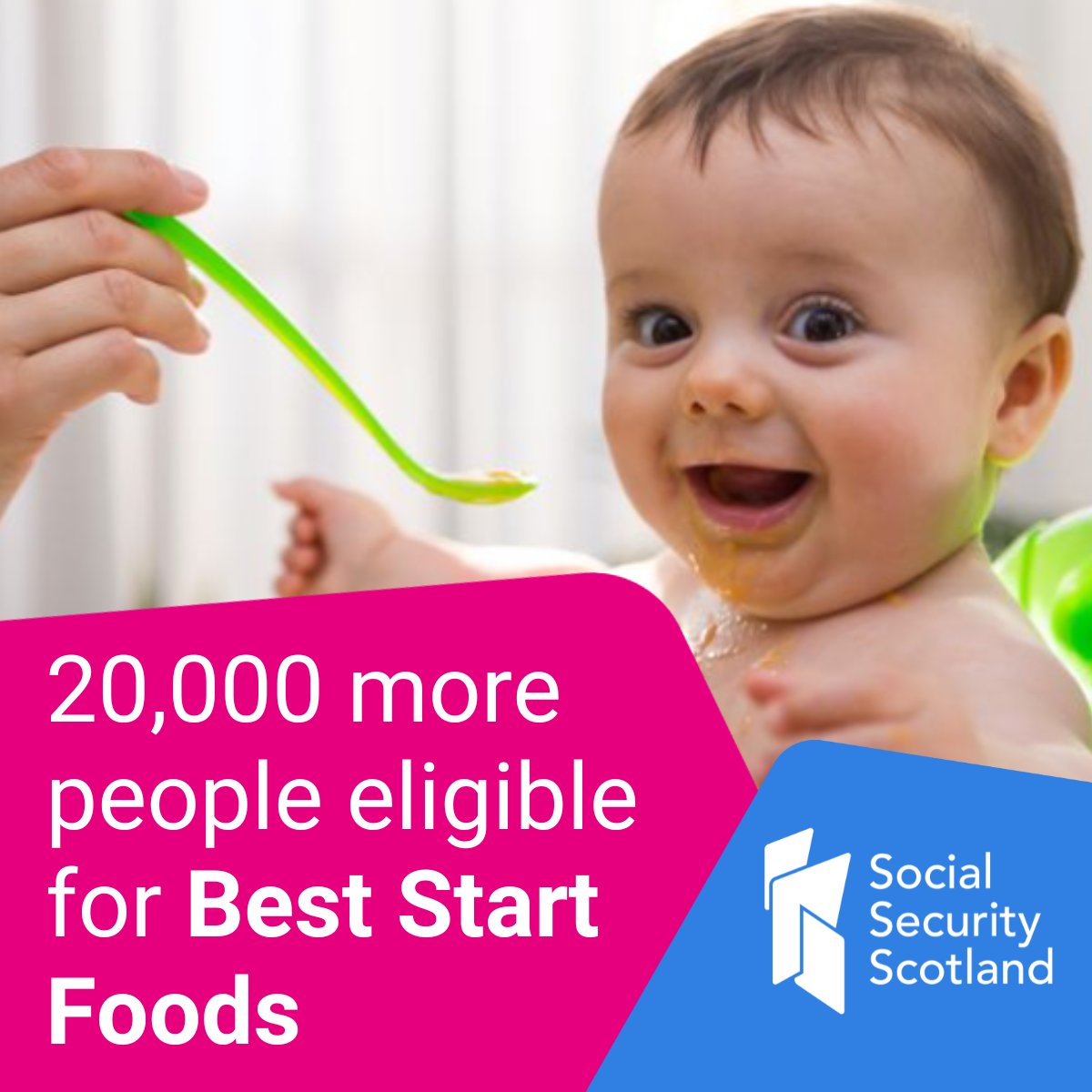 The removal of income limits means more parents are eligible for Best Start Foods.

Best Start Foods is money every four weeks to help pay for healthy food from pregnancy until a child turns three.

Find out more at: bit.ly/UsingmyBSFcard