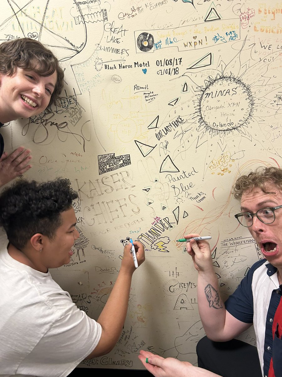 honeythunderphl's tweet photo. thank you @wxpnfm and @johnvettese for having us last night !! exciting stuff brewing for august 👀 https://t.co/oMbShK2ate
