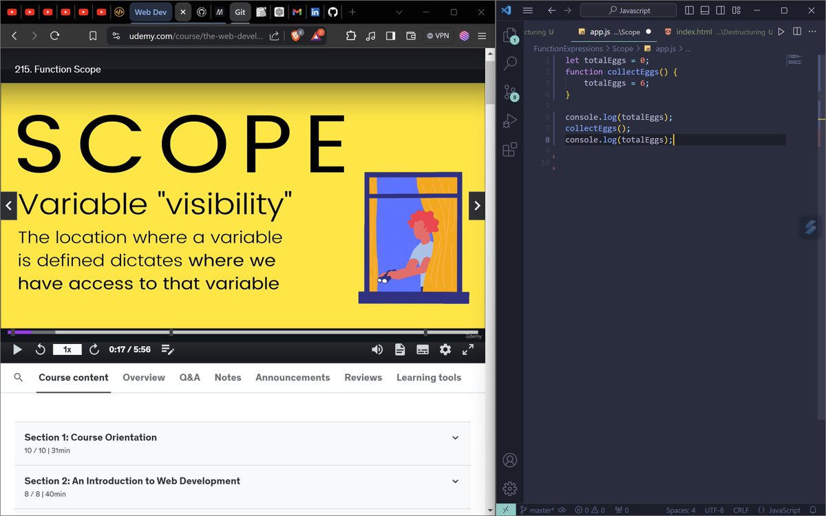 adxtye's tweet photo. 🌟 Web Dev Update! 🌟

Learning advanced JavaScript functions! Covered function scope, block scope, lexical scope, higher-order functions, function expressions, and the this keyword. 🚀💻

#WebDevelopment #JavaScript #Coding #LearningJourney #LearninPublic https://t.co/rRPcZtmdiJ