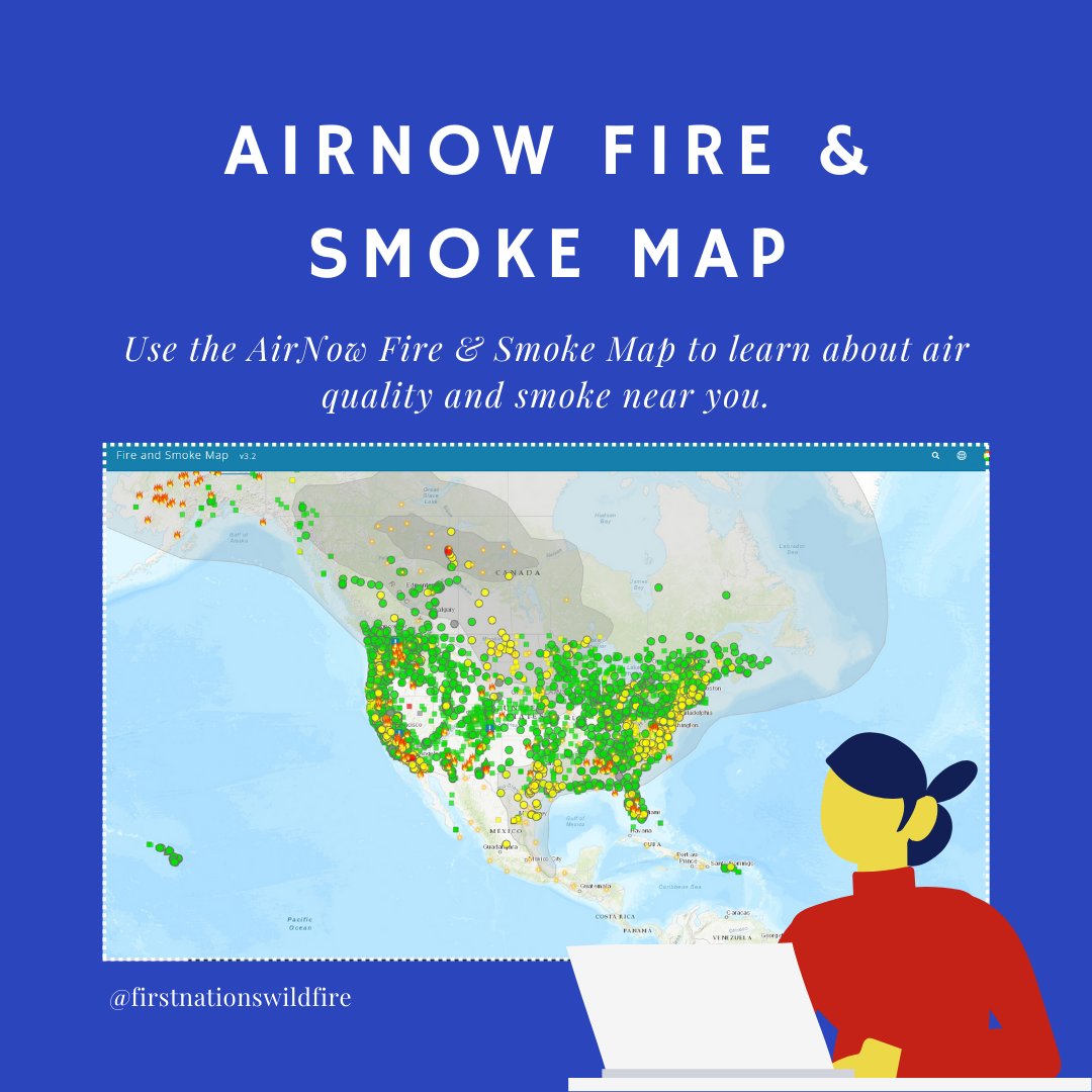 fnwep's tweet photo. 🔥 #FNWEPtips: Check out the AirNow Fire & Smoke Map for real-time updates on air quality during wildfires. It provides critical data to mitigate health risks and keep communities safe. Stay vigilant about air quality to protect your health during wildfire events. #AirQuality https://t.co/8FsafxcGlC